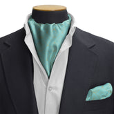 AQUA BOTANICAL BLISS SILK CRAVAT & POCKET SQUARE SET